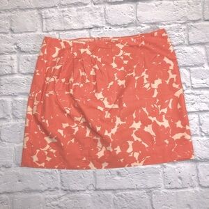 J.Crew factory coral peach floral skirt Brand New Size 6 Lined Short mini NEW